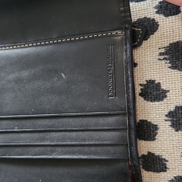 Dooney & Bourke Compact Black Leather Snap Tri-fold Wallet - Picture 7 of 11